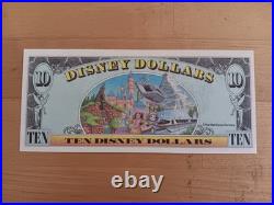 1993 $10 Minnie Disney Dollar with envelope. RARE. Theme park scene on reverse
