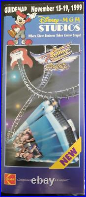 1999 Disney-MGM Studios Amusement Theme Park Brochure Map Disney World