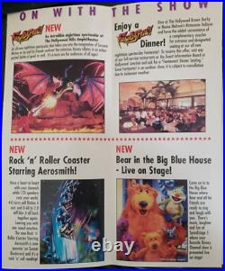 1999 Disney-MGM Studios Amusement Theme Park Brochure Map Disney World