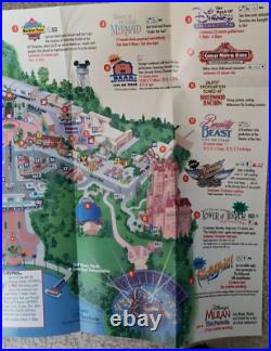 1999 Disney-MGM Studios Amusement Theme Park Brochure Map Disney World