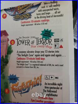 1999 Disney-MGM Studios Amusement Theme Park Brochure Map Disney World