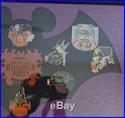 2011 Disney Mickey's Not So Scary Halloween Party Framed Pin Set of 10 LE200