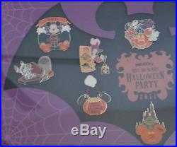 2011 Disney Mickey's Not So Scary Halloween Party Framed Pin Set of 10 LE200