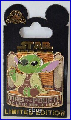 2013 Stitch Yoda Star Wars May the 4th Be With You Fourth LE 1500 Disney Pin NEW