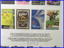 2016 Disney Theme Park Attraction Poster 12 Month Calendar 12 x 18 Art