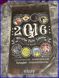 2016 Disney Theme Park Attraction Poster 12 Month Calendar 12 x 18 Art New