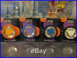 2017 Walt Disney World Passholder Jewel 4 Pin Set/Collection Orange Bird Figment