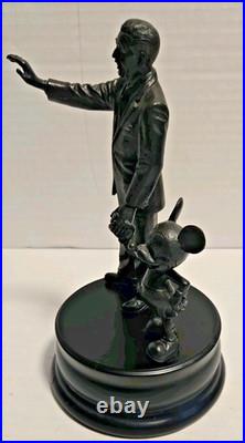 2018 The Art Disney Theme Parks Walt Mickey Mouse Partners 9 inch Bronze Statue