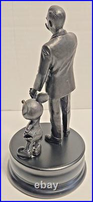 2018 The Art Disney Theme Parks Walt Mickey Mouse Partners 9 inch Bronze Statue
