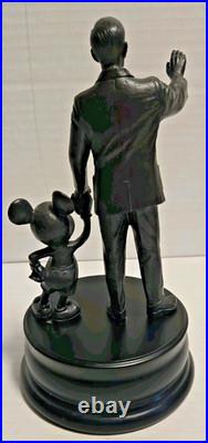 2018 The Art Disney Theme Parks Walt Mickey Mouse Partners 9 inch Bronze Statue