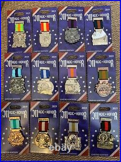 2019 Disney Magic of Honor Complete 12 Pin Limited Edition Set Collection New