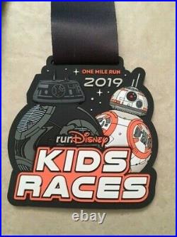 2019 Run Disney Walt Disney World Star Wars Rival Run BB8 Kids Race Medal