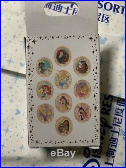 2019 Shanghai Disney Princess Pin Mystery Box Full Set 10 pinsAriel Tangled