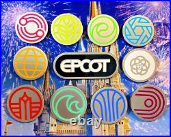2019 WDW Disney Parks Epcot Center Pavillion Logo Symbols 11 Pin Set LE 1200