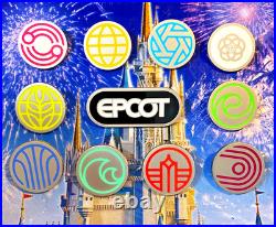 2019 WDW Disney Parks Epcot Center Pavillion Logo Symbols 11 Pin Set LE 1200