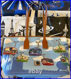 2021 Disney Parks Dooney & Bourke Skyliner Themed Tote Purse Side Bag NEW