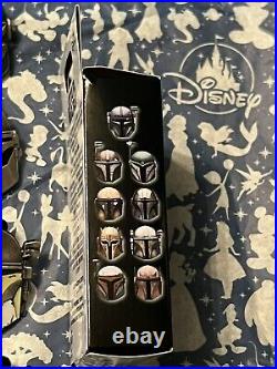 2021 Disney Parks Star Wars Mandalorian Helmet 9 Pin Mystery Complete Set