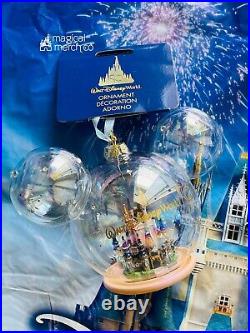 2021 Disney World 50th Anniversary Castle Christmas Ornament Glass New In Hand