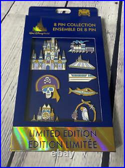 2021 Walt Disney World 50th Anniversary 8 Pin Collection Box Set LE 1500
