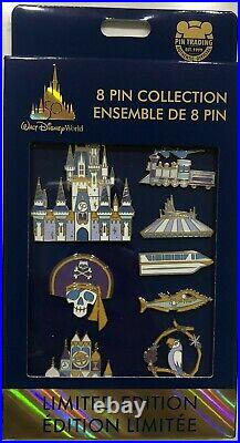 2021 Walt Disney World 50th Anniversary 8 Pin Collection Box Set Limited Edition