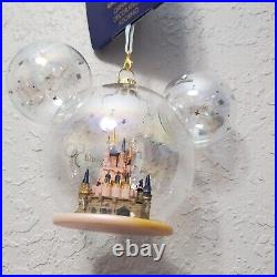 2021 Walt Disney World Parks 50th Anniversary Castle Christmas Ornament Glass