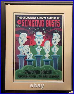 2022 Disney Parks Haunted Mansion Singing Busts Frame Giclee Dave Perillo #38