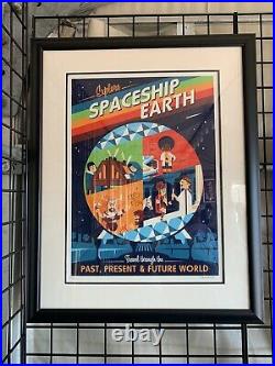 2022 Disney Parks Spaceship Earth Epcot Frame Giclee Dave Perillo 13/95