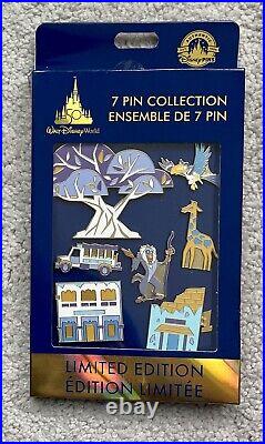 2022 Disney World Animal Kingdom 50th Anniversary 7 Pin Collection Box Set LE