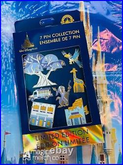 2022 Disney World Animal Kingdom 50th Anniversary 7 Pin Collection Box Set LE