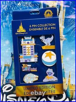 2022 Disney World Hollywood Studios 50th Anniversary 6 Pin Collection Box Set LE