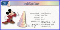 2023 Disney Parks Magic Hap-Pins Magical Sorcerer Mickey LE 300 2 Pin Box Set