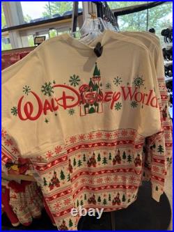 2025 Disney Parks Mickey Mouse Christmas Santa Spirit Jersey Shirt Small NWT