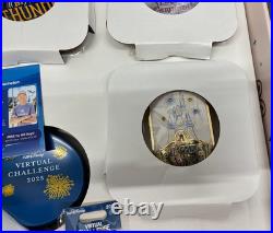 2025 Run Disney Virtual Series 10 Years of Running Complete Set w Ears & Pin