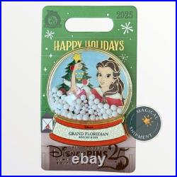2025 WDW Happy Holidays Snow Globe Polynesian Contemporary Floridian Pin Set