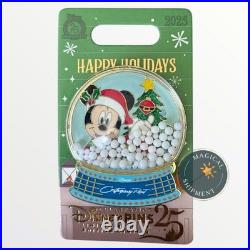 2025 WDW Happy Holidays Snow Globe Polynesian Contemporary Floridian Pin Set