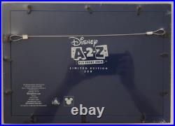 2026 Disney Parks A-2-Z Character Corkboard 12 Pin Set Ariel Mickey Mouse LE 200