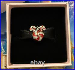 2026 Disney Parks Pandora Mickey Mouse Peppermint Swirl Charm Christmas Holiday