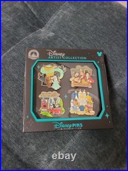 2026 Disneyland Theme Parks Attractions Artist Series 4 Pin Boxed Set LE 2500