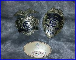2 Vintage Disney World Security Badges, Employee Pin, 1980's