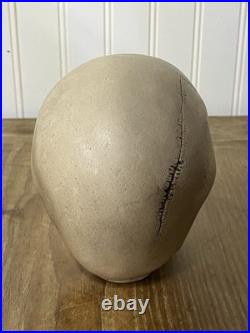 2 Vtg Walt Disney Skull Chalkware Decor Haunted Mansion Pirates Glows In Dark