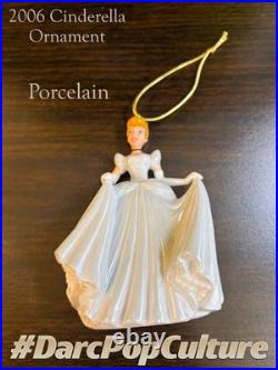4.5 Inch Cinderella, White Porcelain Ornament Disney Theme Park Merchandise 2016