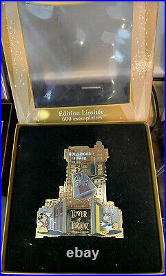 59034 Disney jumbo 4 pin Pin Disneyland Paris Tower Terror Stitch Limited LE 600