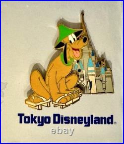 5 Pin Box Set Disney Parks Castle It All Started with Walt Event Pluto Tink Mickey
