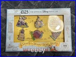 65 YEARS OF DISNEY THEME PARK Boxed Pin Set of 6 Pins NEW LE 3300 D23 Exclusive