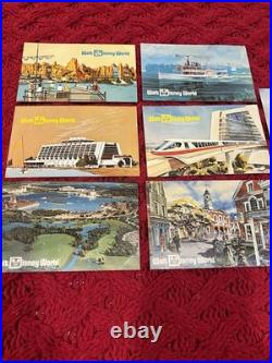 7 Concept Postcards VINTAGE 1971 Walt Disney World Preview Center Pre Opening