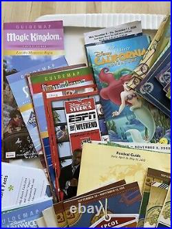 80+ Walt Disney Wold Disneyland THEME PARK MAPS ETC Lot Magic Kingdom, Festivals