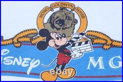 80s Made in USA Disney MGM Studios Theme Park Mickey Mouse Sweatshirt White XL U