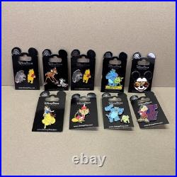 9 Disney Parks Trading Pins Winnie The Pooh, Bambi, Monsters Inc, Mickey