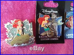 AP Disneyland Little Mermaid Surprise Puzzle Set Ariel on Rock Ursulla 6 Pins