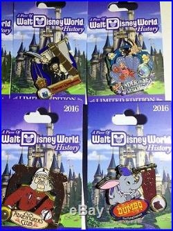A Piece Of Walt Disney World History 9 Pin 2016 Set Sorcerer Hat Dumbo LE1500